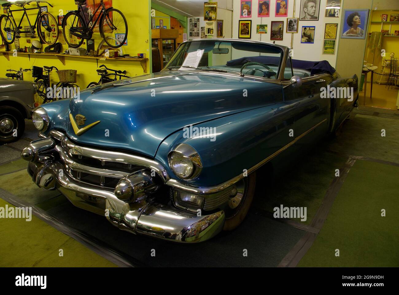 Vintage Chevrolet Car,1950`s Museum, Denbigh,  North Wales.(No longer in existence,) Stock Photo